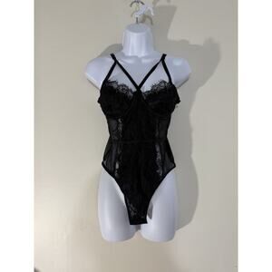 NWOT shapewear bodysuit black Teddy lace Lingerie size XL